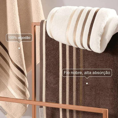 Kit Com 10 Toalhas Super Banhão Fio Penteado Lumina